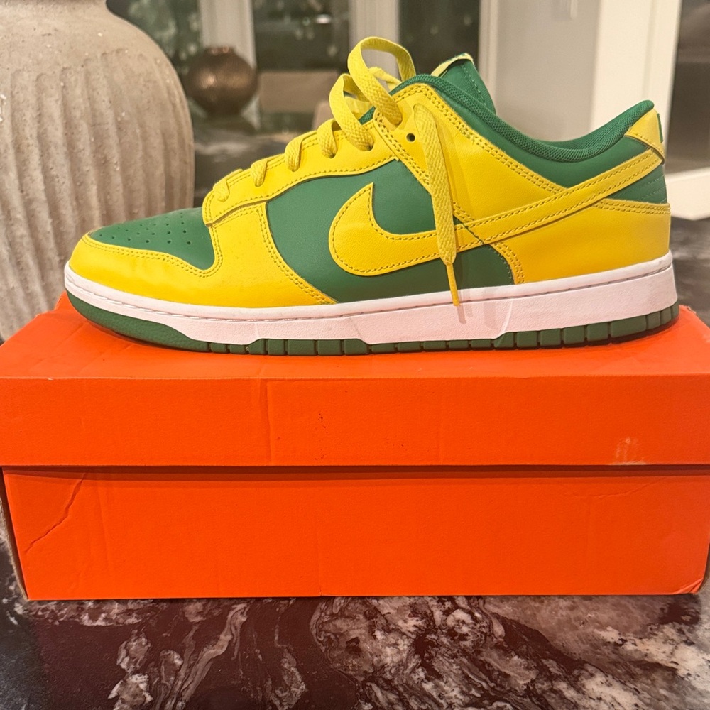 Nike Kids' Yellow and Green Sneakers